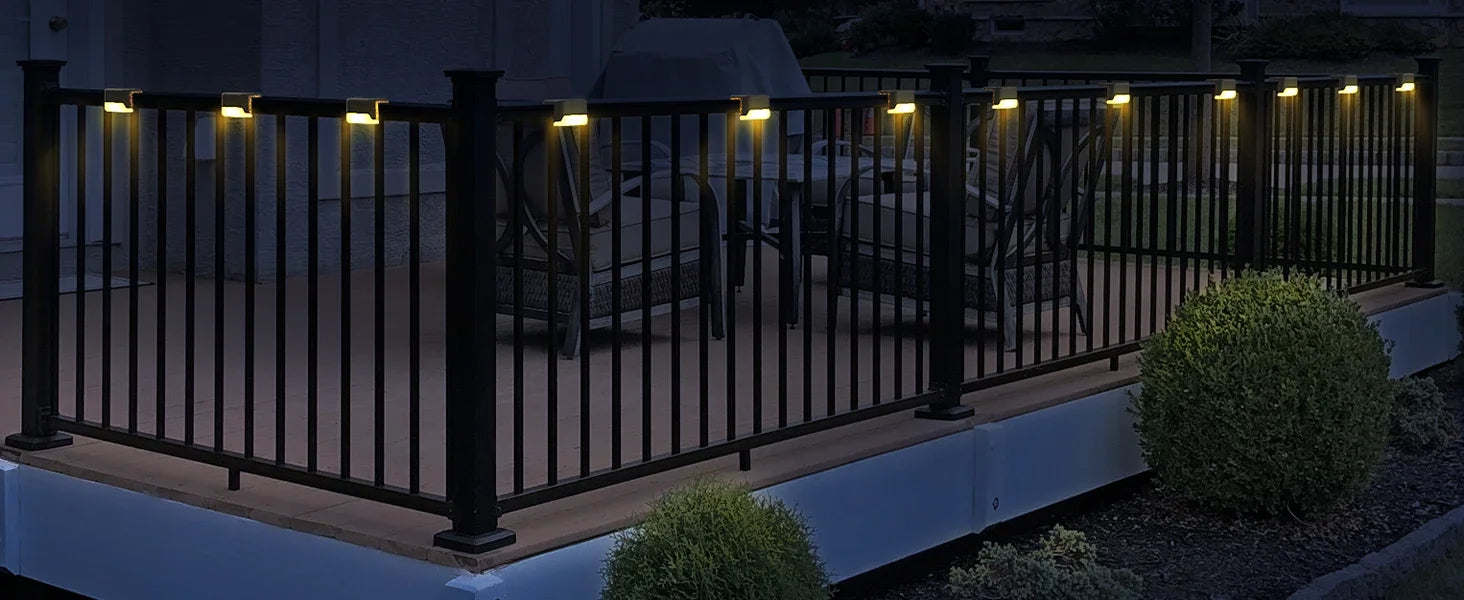 16-Pack Outdoor Solar Deck Lamp For Outdoor Stairs, Steps, Fences, Yards, Patios And Paths LED Light (Warm White) Shopifynow