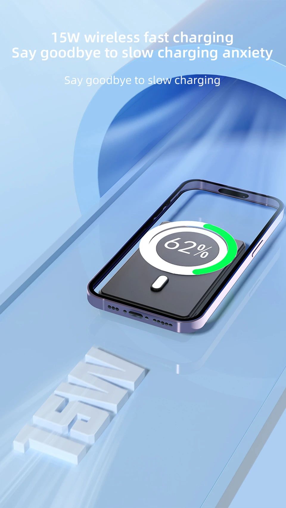 Magnetic Wireless Power Bank for Magsafe For iPhone 16 15 14 13 12 Pro Max 15W 5000mAh Portable Fast Charging External Battery Shopifynow