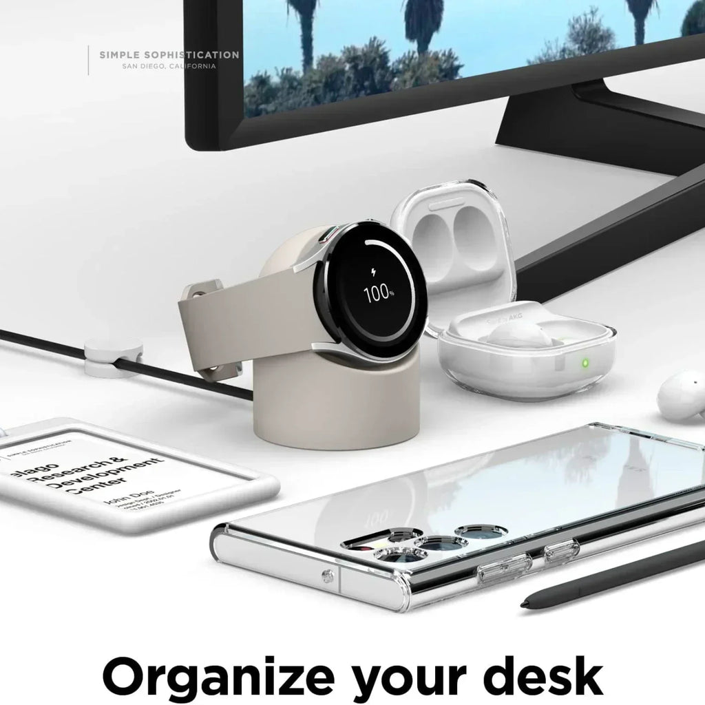 Compatible with Samsung Galaxy Watch 7 6 5 Charger Stand 40 44 46mm Galaxy Watch 5Pro Charger silicone Stand Charging base - Shopifynow