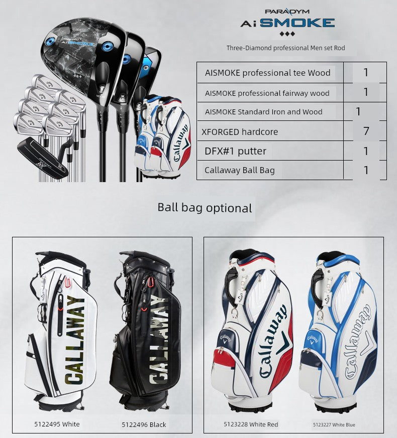 24 New Arrival Callaway Caraway Golf Club Rod Set Male AI Smoke Wooden Pole Matching Apex Iron Pole Shopifynow