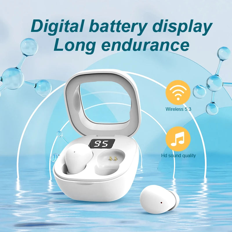 SK19 Super bass Earphones TWS Wireless Bluetooth Headset With Mic Smart Touch Headphones Invisible Mini Noise Reduction Earbuds Shopifynow