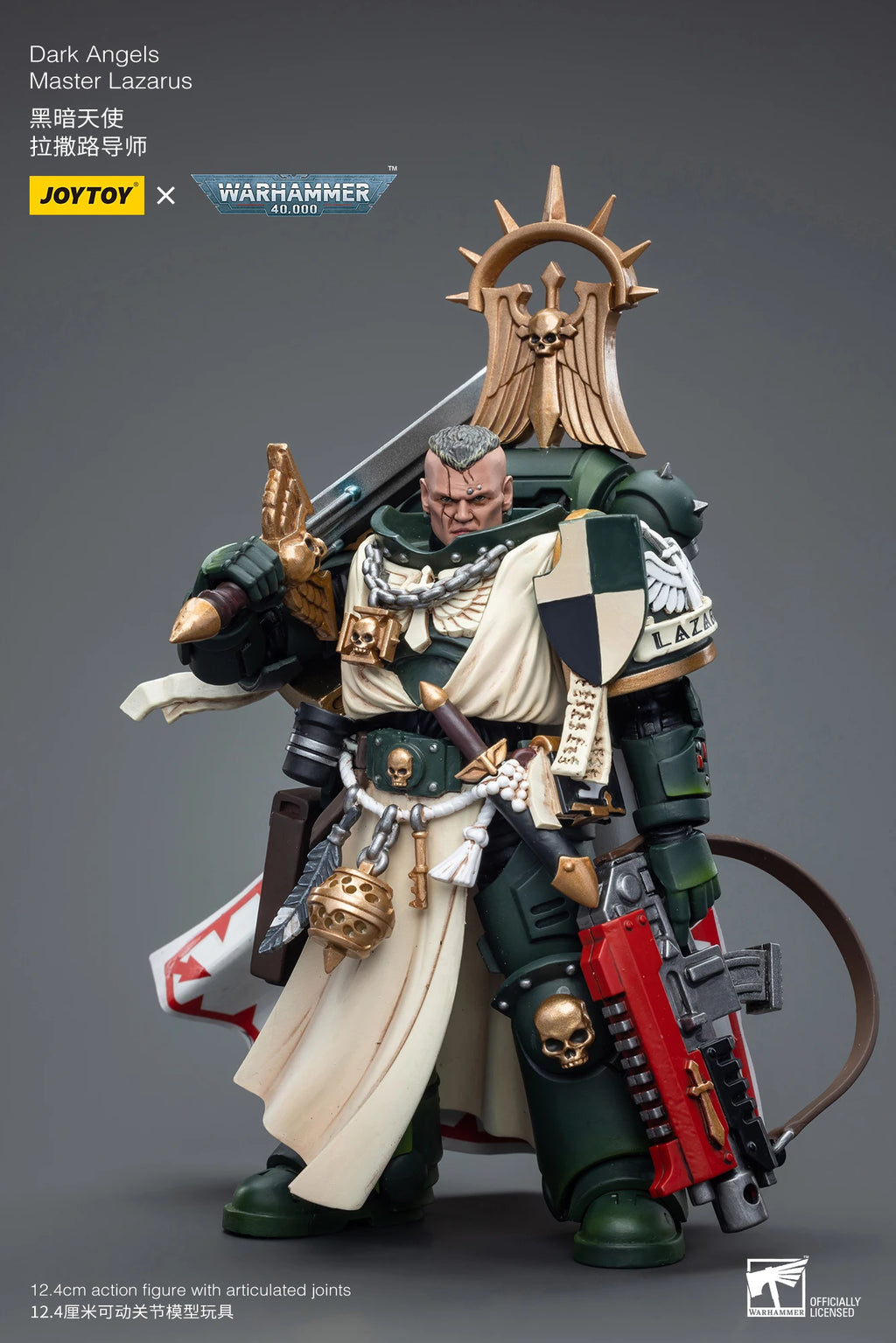 JOYTOY Warhammer 40K 1/18 Action Figure Dark Angels Master Lazarus Anime figures Toys Collection Model Shopifynow