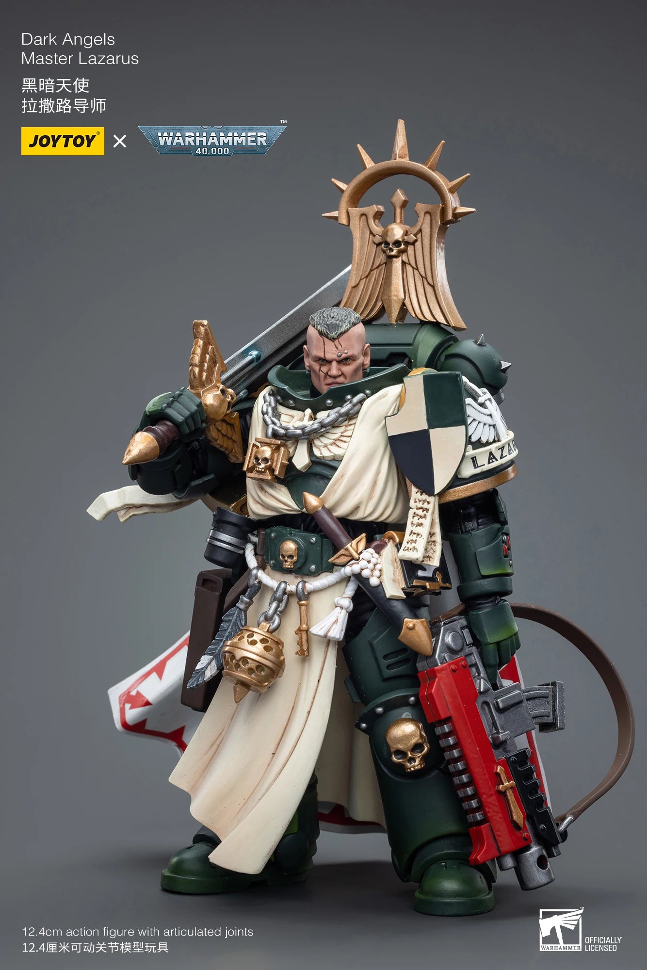JOYTOY Warhammer 40K 1/18 Action Figure Dark Angels Master Lazarus Anime figures Toys Collection Model Shopifynow