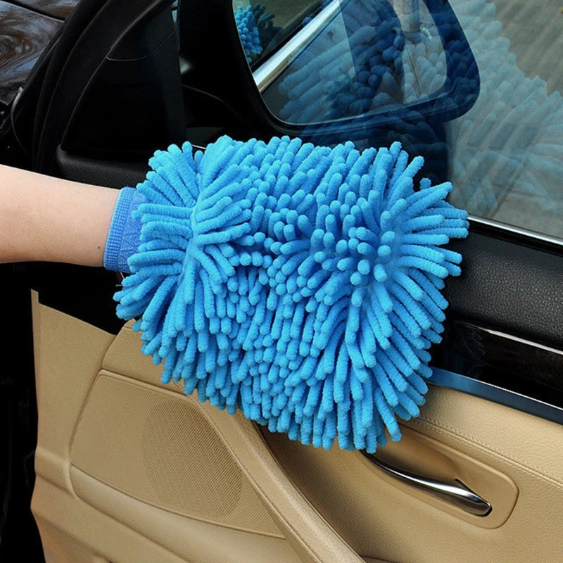 Car Wash Gloves Chenille Glove Plush Rags Thickened double-sided Car Supplies Cleaning Tools Auto Acessories Car Detailing - Shopifynow