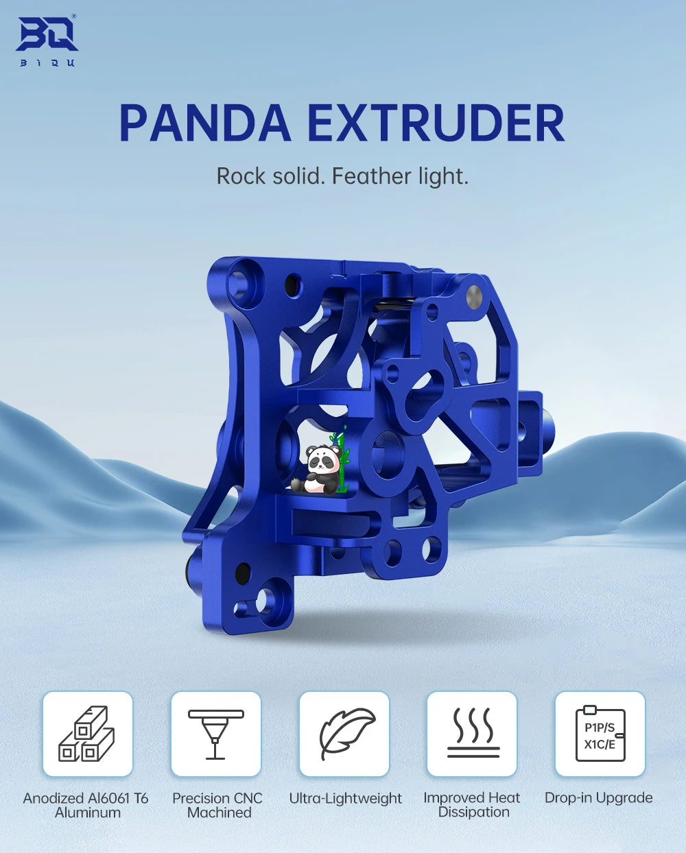 BIGTREETECH Panda Extruder Lightweight Precision CNC Machined For Bambu Lab P1P P1S X1C X1E Panda Claw Panda Revo Panda Jetpack - Shopifynow