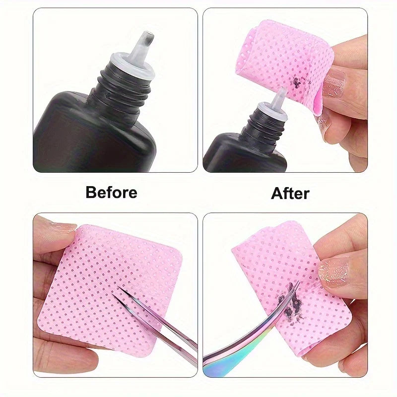 20/600pcs Lint-Free Nail Wipes Gel Cleansing Tissues Aluminum-Free Nail Polish Remover Pads for NaiArt Beauty Cleaning Care Tool - Shopifynow