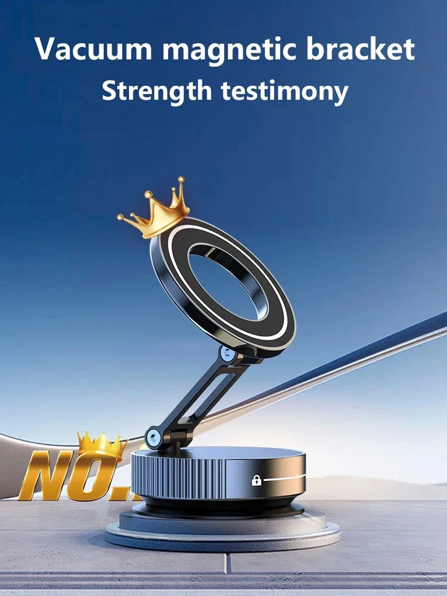 Car Mount Electric Vacuum Magnetic Holder Foldable Strong Suction Stand Cell Phone For iphone 12 13 14 15 16 17 Live Streaming Shopifynow