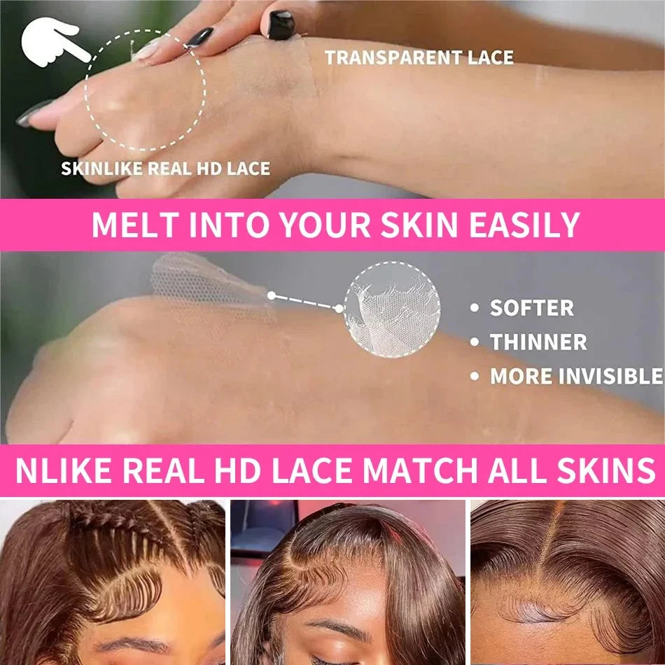 Chocolate Brown Curly Lace Front Human Hair Wigs 13x4 13x6 Brazilian Deep Wave Transparent HD Lace Frontal Wig 4x4 Glueless Wigs Shopifynow