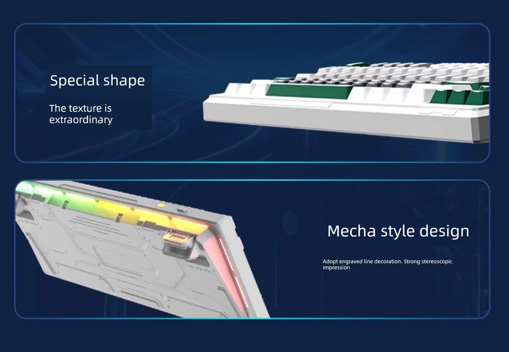 Ikbc Three-Mode RGB Backlit Mechanical Keyboard K87 Customized Wireless Keyboard Boys Specially for Gaming 87 Keys Shopifynow