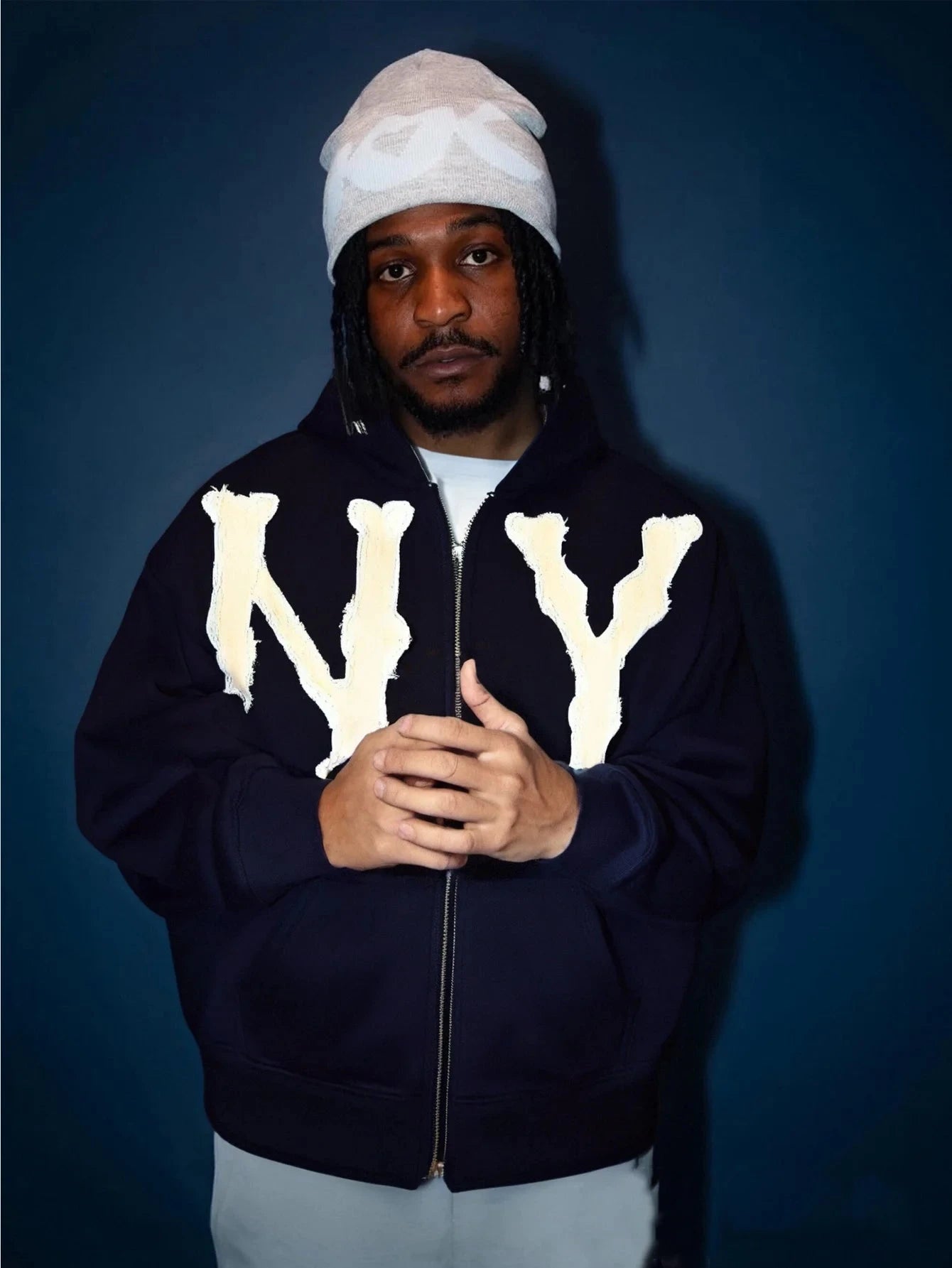 Men Letter Embroidery Hoodies Gothic Graphic Sweatshirt Overszie Y2K Hip Hop Streetwear with Zip Up Shopifynow