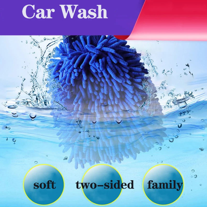 Car Wash Gloves Chenille Glove Plush Rags Thickened double-sided Car Supplies Cleaning Tools Auto Acessories Car Detailing - Shopifynow