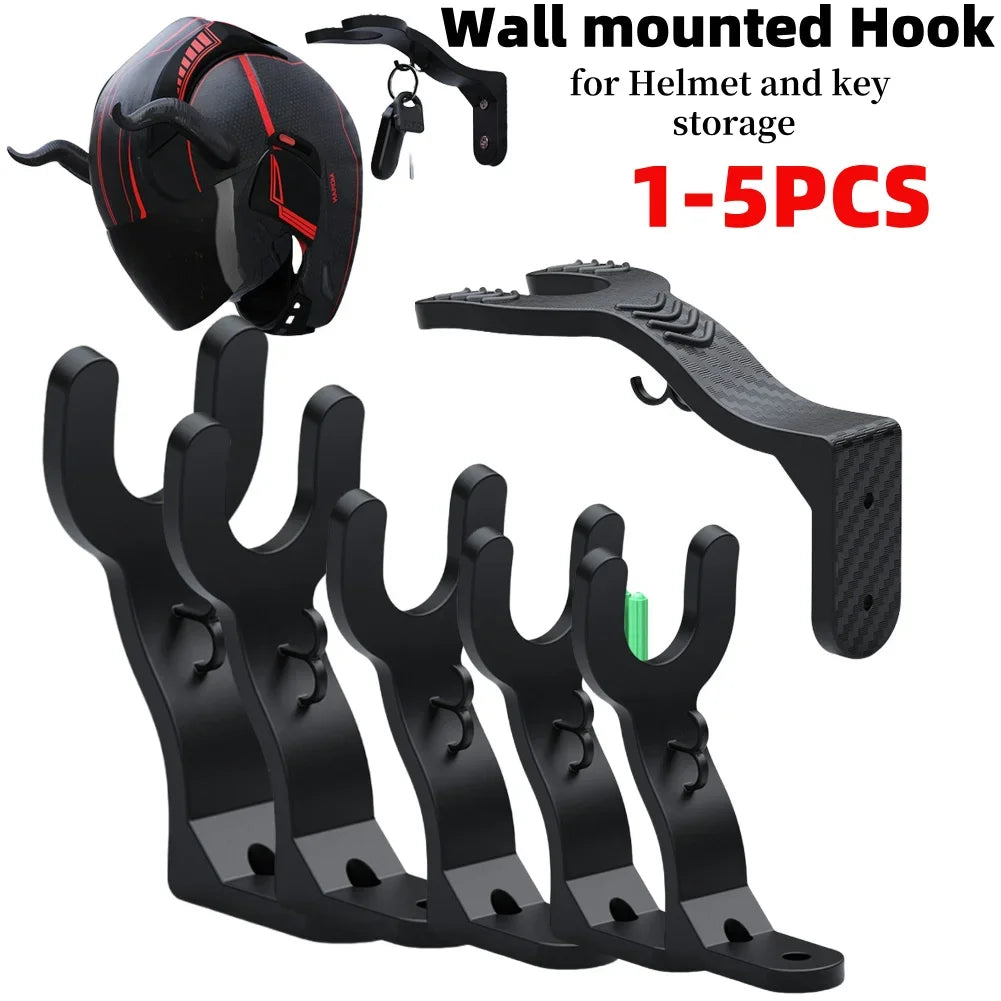 Kitchen Cabinet Shelf Wall Mount Hooks Motorcycle Helmet Hook Racks Helmet Display Hanger Stand Wall-Mounted Storage Holder - Shopifynow
