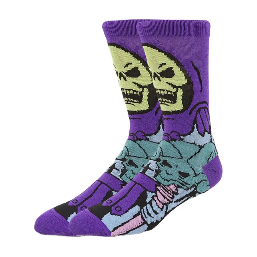 10Pairs Unisex Cartoon Anime Socks Christmas  Halloween Skull Hip Hop Street Fashion Elements Novelty Funny Casual Crew Socks Shopifynow