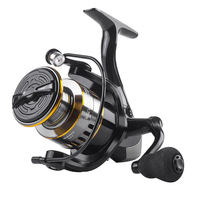 1 Piece Two-Hand Rotating Fishing Reel, He1000-7000 Series, 5.2:1 Gear Ratio, 22.05lb Extraction, Smooth and Sensitive Aluminum Alloy Body, Pa Nylon, Left/Right Hands Can Be Changed, Suitable for Freshwater and Saltwater - Shopifynow