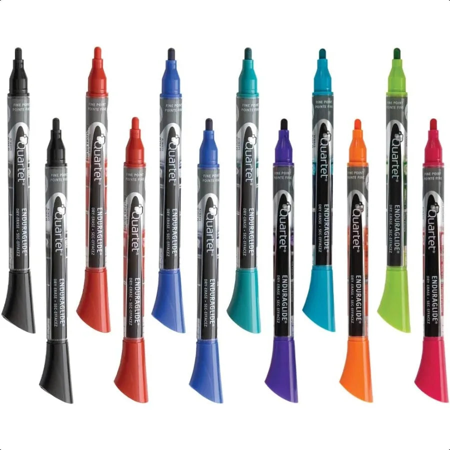 Dry Erase Markers Whiteboard Markers Fine Tip EnduraGlide BOLD COLOR Assorted Classic and Neon Colors 12 Pack 500121M