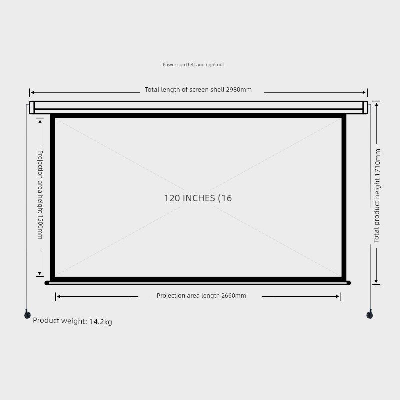 Deli Hanging Projection Screen Curtain Electric Remote Control 100-Inch 4:3 Projection Curtain Office For Home Projector Curtain 120-Inch 16:10 Tripod Screen Wall Screen 84-Inch Shopifynow
