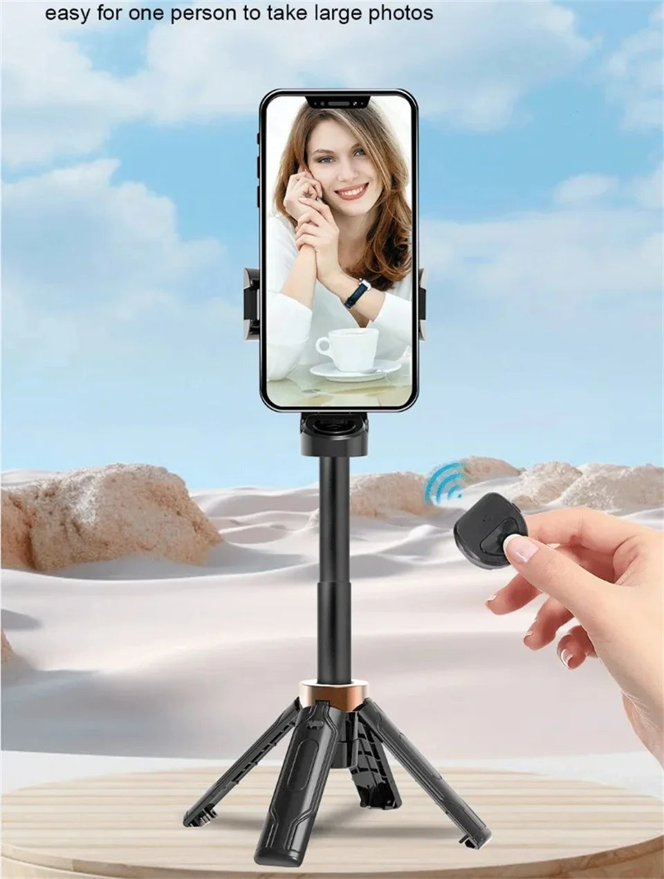 2025 new Selfie Stick Tripod with Wireless Bluetooth Remote, Portables Foldable Stand for iPhone Smartphone Vlog Shooting Record - Shopifynow
