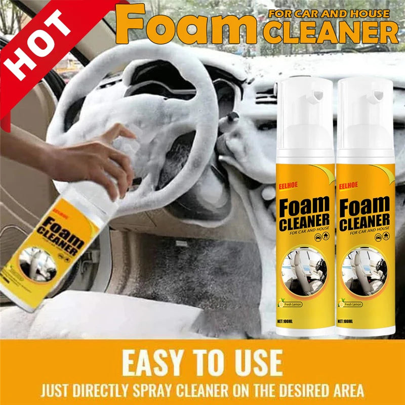 2PCS 100ML Multi-purpose Foam Cleaner Spray Car Home Interior Cleaner Foam Spray Anti-Aging Protection for Car Accessorie Shopifynow