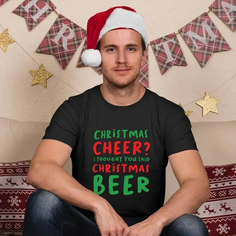 Christmas Gingerbread Man Printed Pure Cotton Short-sleeved Loose and Comfortable Pure Cotton T-shirt for Men and Women Shopifynow