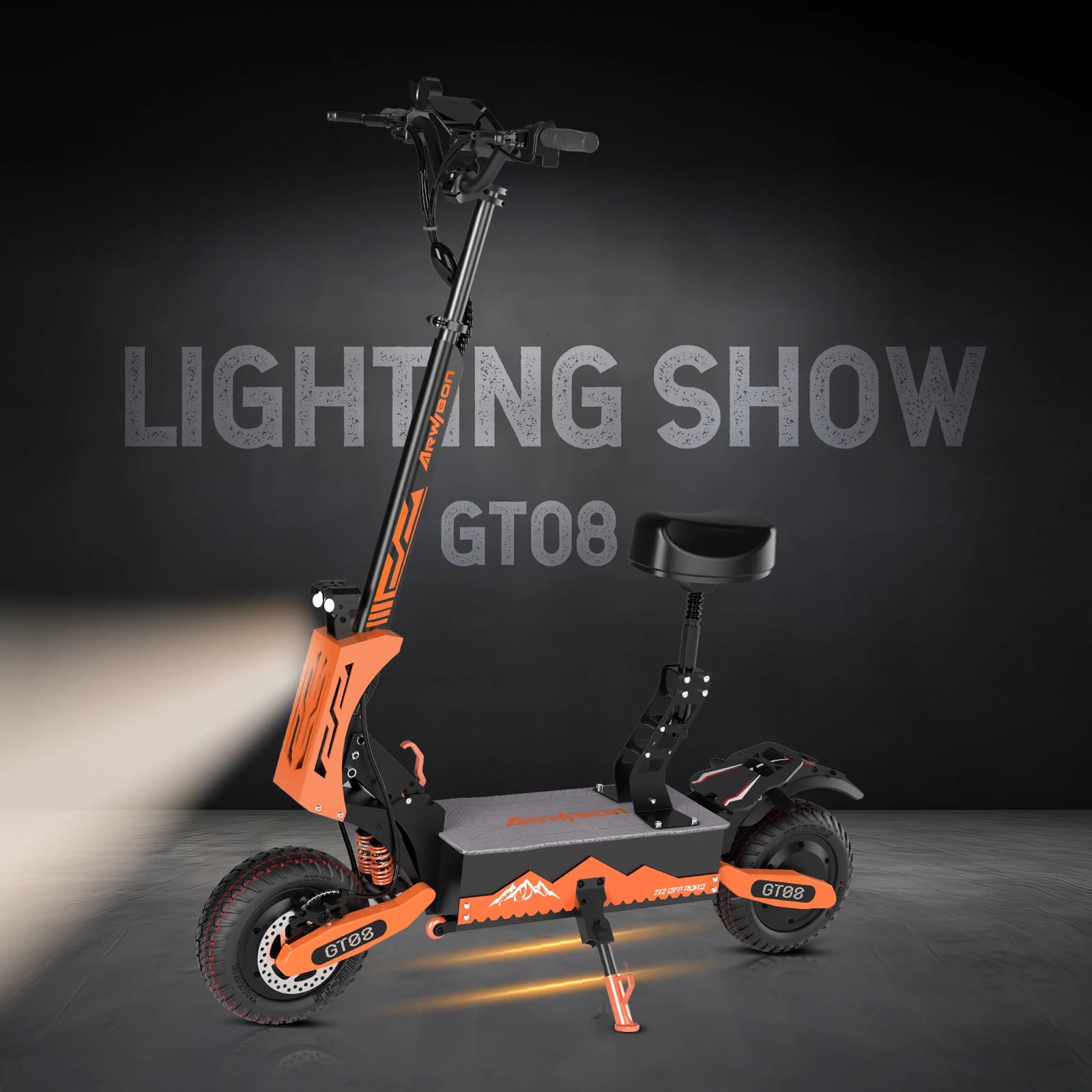 Arwibon 5600W Adult Electric Scooter Dual Motor Top Speed 46MPH,60V27AH, 11-inch Off-Road Tires Sport Folding eScooter with Seat Shopifynow