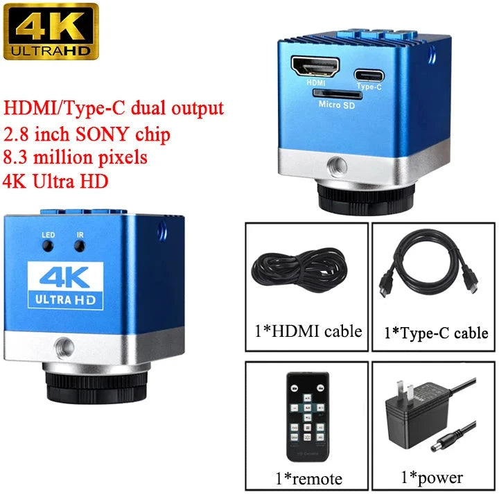 YIZHAN 4K 60MP 1080P Electronic Digital Microscope Via HDMI/Type-C Output with 150X Camera Lens for PCB Soldering/Phone Repair Shopifynow