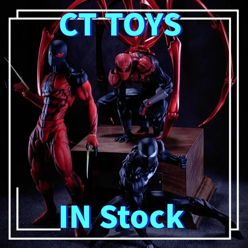 New Hot Messtoys Spiderman Figure Ct Toys Black Red Spider Man Mess Toys Anime Action Figure Figurine Collectible Model Gift Shopifynow