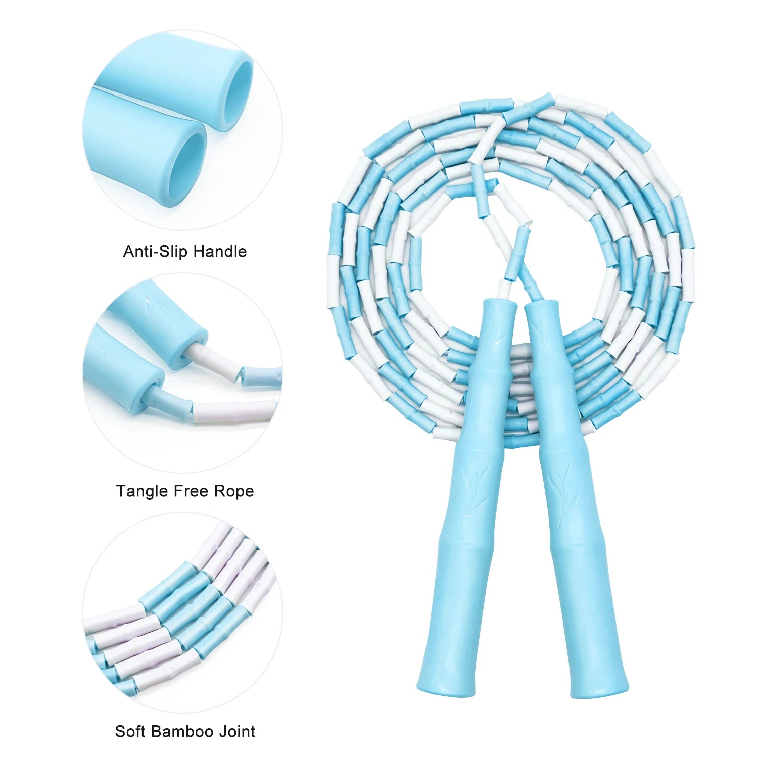 KOOTION Soft Beaded Skipping Rope, Plastic Segmented Jump Rope Indoor And Outdoor Sports Skipping Rope For Fitness Training Shopifynow