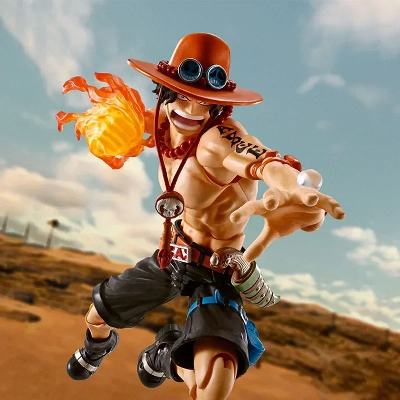 In Stock Bandai S.H.Figuarts SHF ONE PIECE PORTGAS.D.ACE SABO Luffy Model Kit Action Figures Model Toy Gift for Children Shopifynow