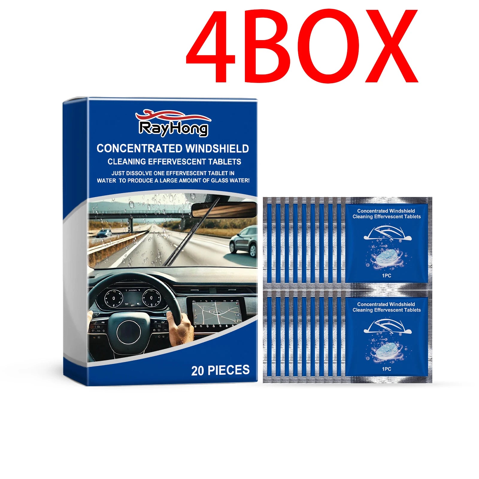 Car Windshield Washer Tablets Effervescent Tablet Concentrated Cleaning Tablets Car Window Cleaner Glass Cleaner