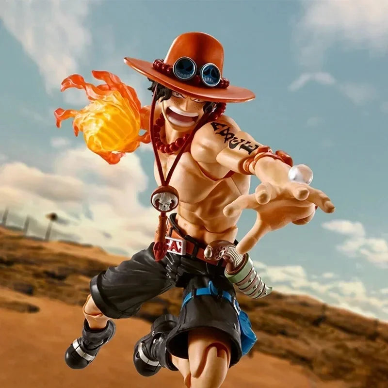In Stock Bandai S.H.Figuarts SHF ONE PIECE PORTGAS.D.ACE SABO Luffy Model Kit Action Figures Model Toy Gift for Children Shopifynow