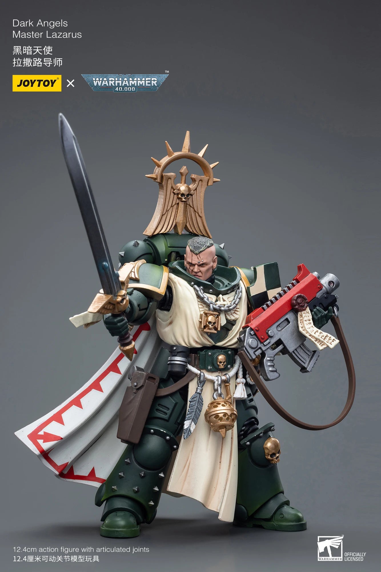 JOYTOY Warhammer 40K 1/18 Action Figure Dark Angels Master Lazarus Anime figures Toys Collection Model Shopifynow