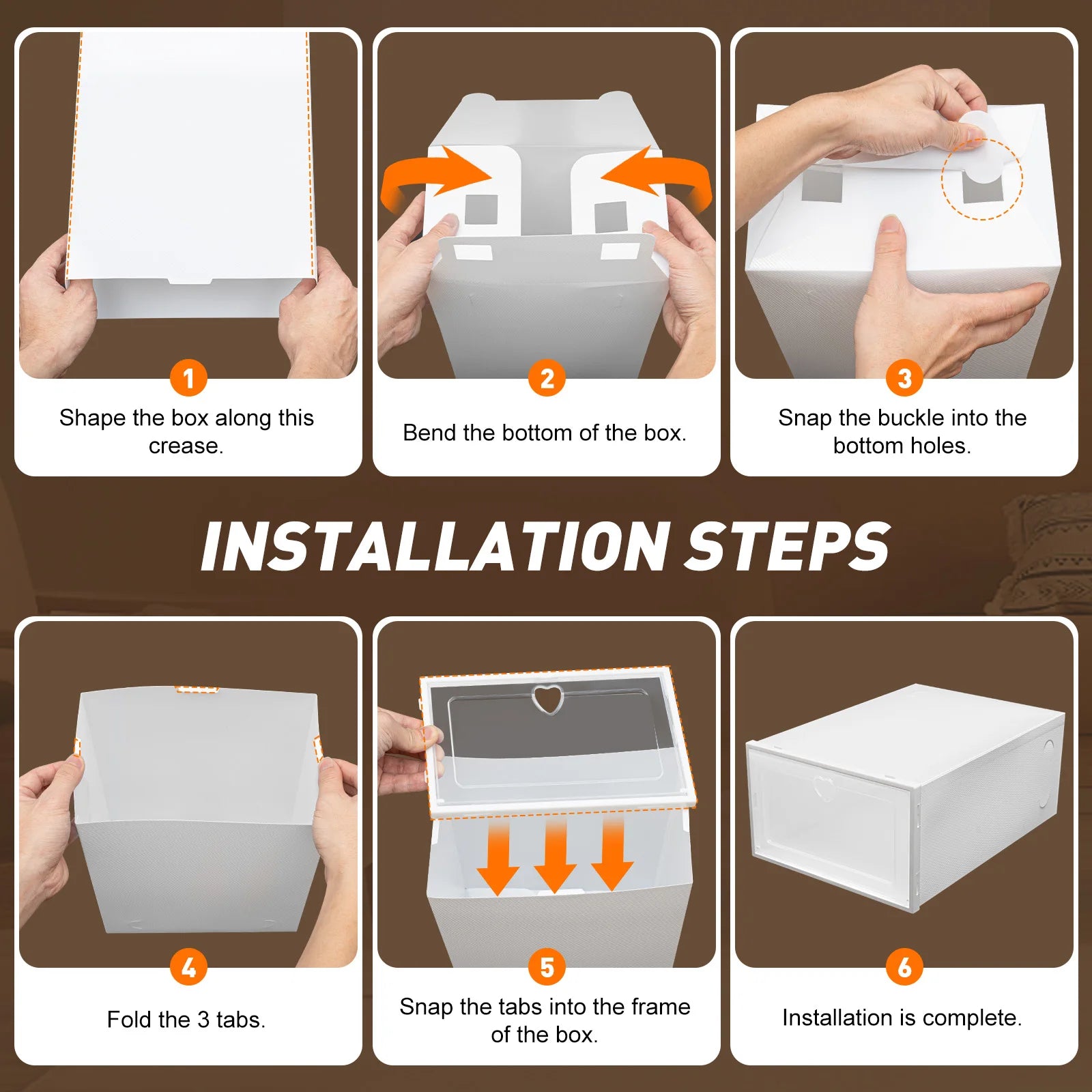 20PCS Stackable Shoe Storage Box W/Flip-Up Door - Space Saving Clear Plastic Organizer for Home Dorm Apartment - Shopifynow