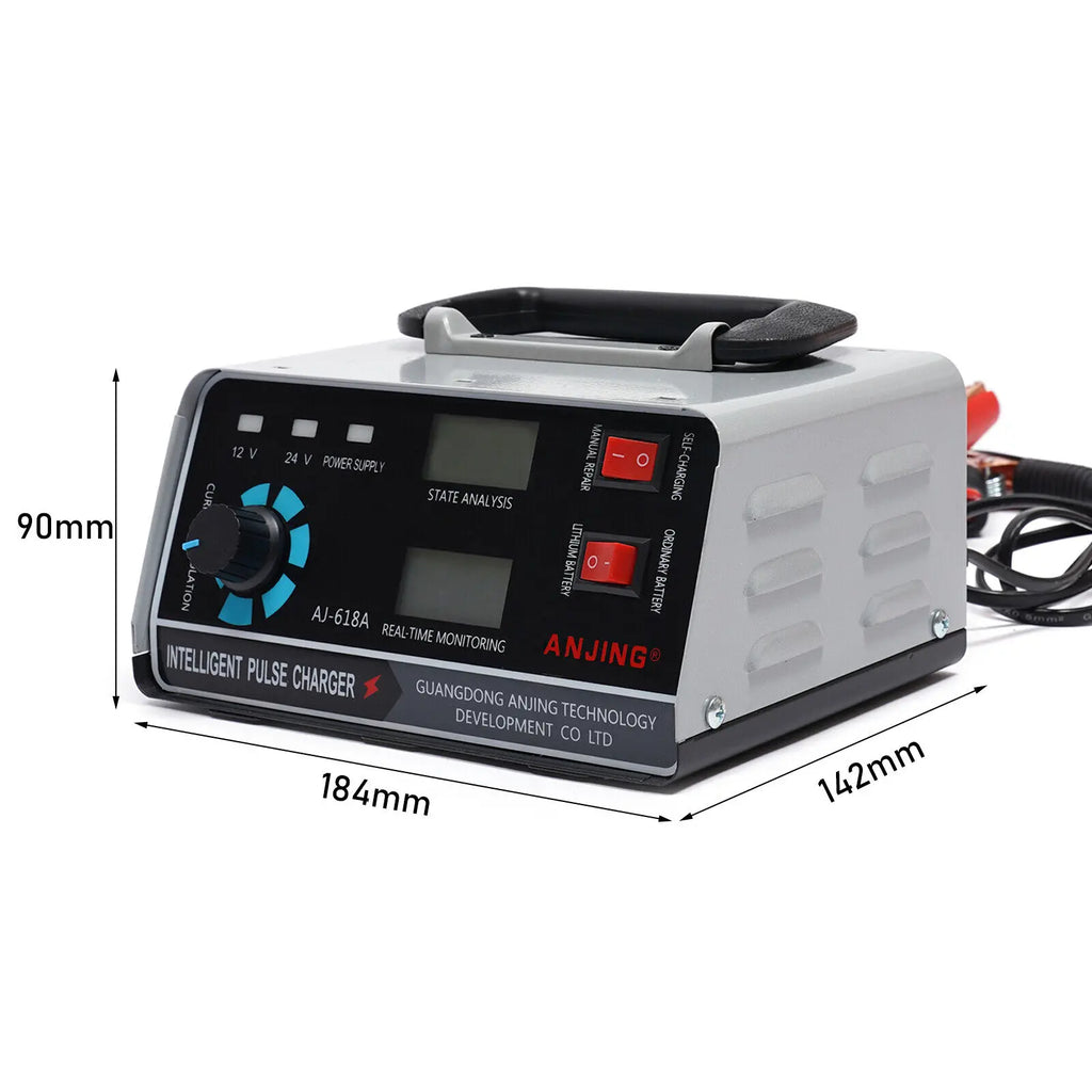 12V/24V 400W Heavy Duty Car Truck Battery Charger Intelligent Pulse Repair Trick