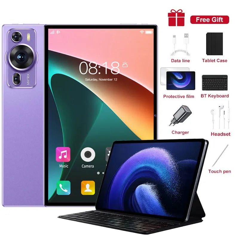 2025 Original P60 Pro Tablets 5G Dual SIM Global Version Tablet PC 16GB+1TB 10HD 20000mAh High-end Android 14 Tab With keyboard Shopifynow