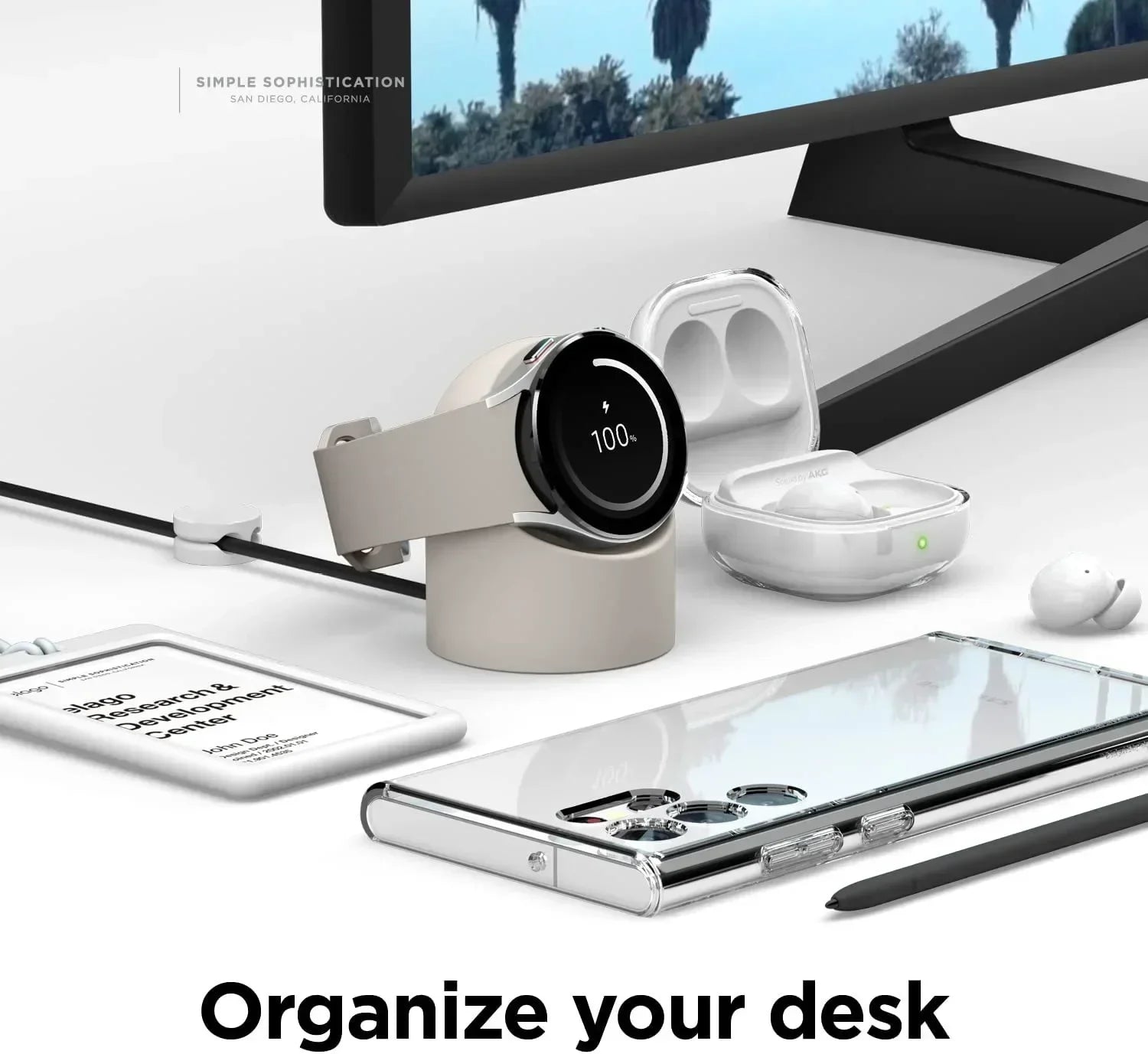 Compatible with Samsung Galaxy Watch 7 6 5 Charger Stand 40 44 46mm Galaxy Watch 5Pro Charger silicone Stand Charging base - Shopifynow