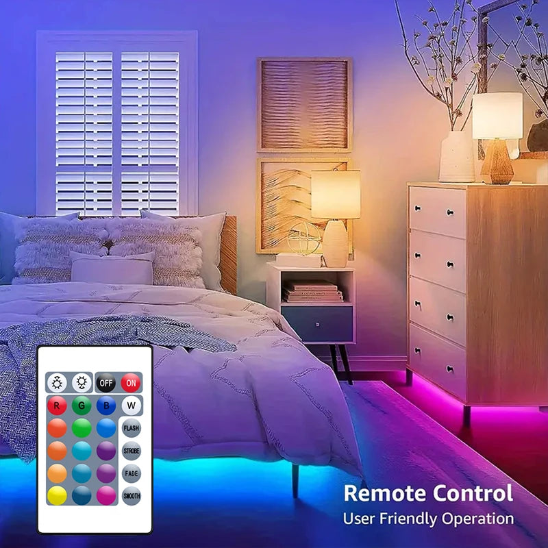 LED Strip Lights RGB 5050 LED Strips Bluetooth APP Control Color Changing DC 12V 30LEDS/M Per Meter For Bedroom Room Kitchen Bar Shopifynow