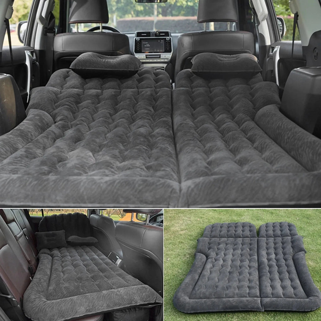 Auto Accessories Car Inflatable Bed PVC Flocking Soft Sleeping Rest Cushion Car Travel Bed for Traveling Car Family Outdoor Shopifynow