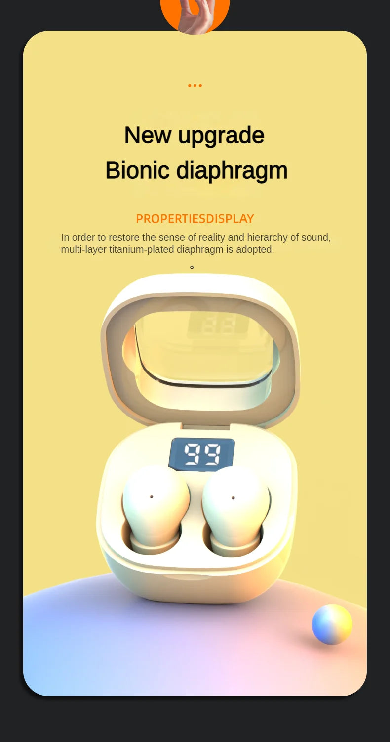 SK19 Super bass Earphones TWS Wireless Bluetooth Headset With Mic Smart Touch Headphones Invisible Mini Noise Reduction Earbuds Shopifynow