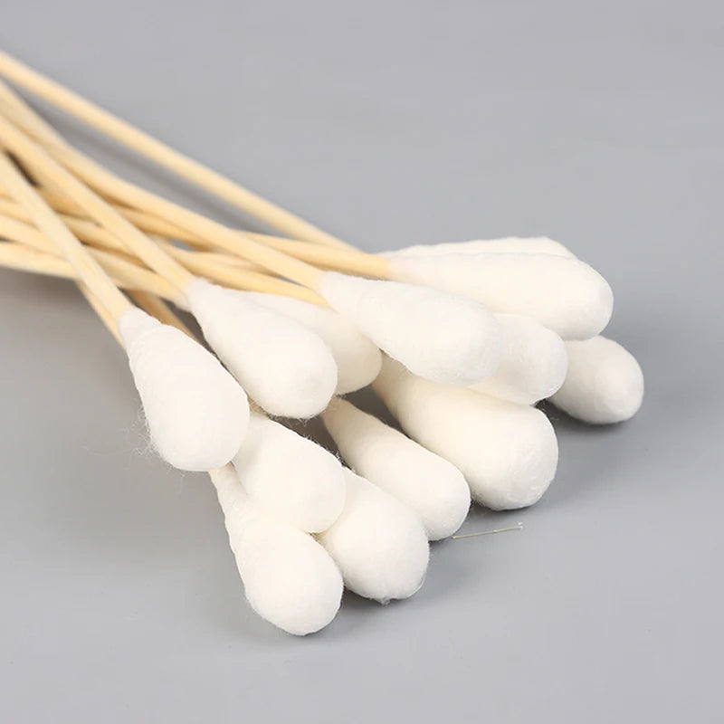 Disposable Sterile Medical Supplies Cotton Swabs Single Head Wound Sterilization Cleaning Wooden Long Cotton Swabs Stick