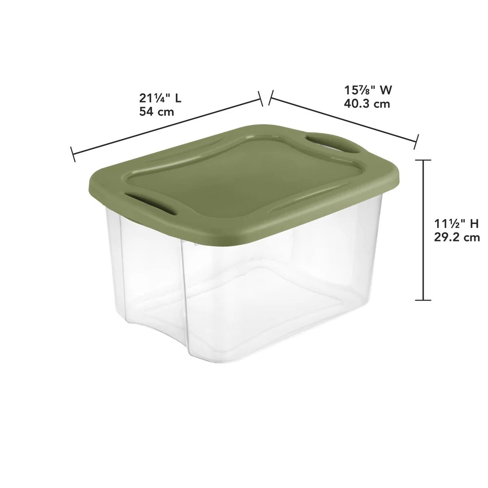 40 Quart EZ Carry Storage Bin with Full Grip Handles Stackable Plastic Container Household Organizing Storage Solutions Shopifynow