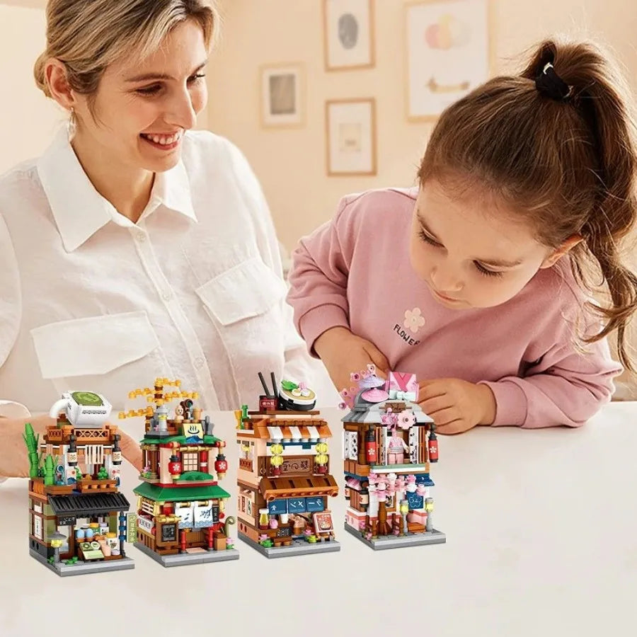 4 PACK Brick Building Set for 2969 PCS Building Blocks Kit Japanese Street Building Toy Set Gift for 615 Years Old Kid and Adul Shopifynow