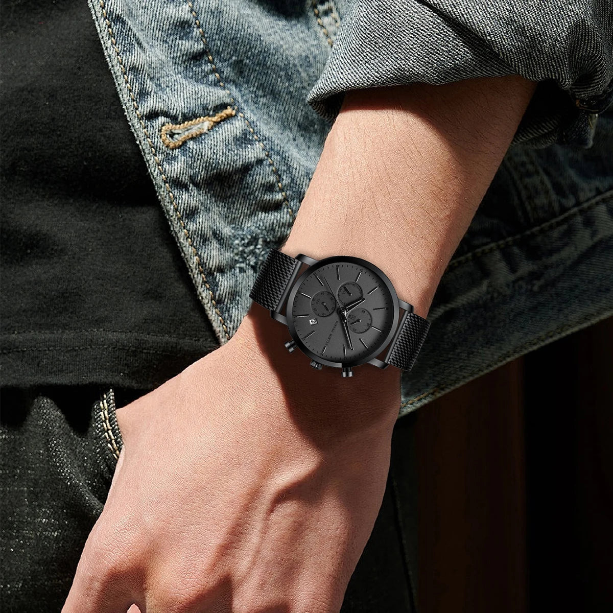 Hannah Martin Top Men Watch Brand Business Style Stainless Steel Fashion Waterproof Sports Multifunctional Quartz Watch for Men - Shopifynow