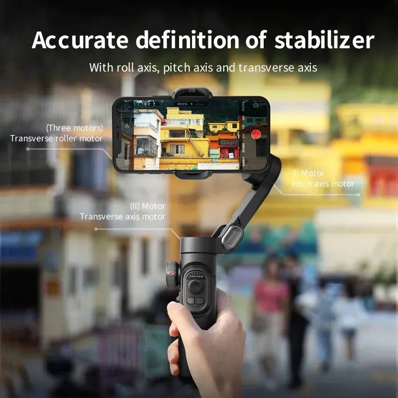 AOCHUAN 3-Axis Handheld Gimbal Stabilizer SmartXE for Smartphone for iPhone Android AI Face Tracking TikTok Vlog - Shopifynow