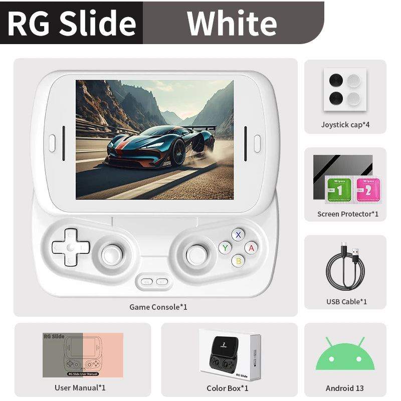 Anbernic RG Slide Handheld Game Console 4.7" LTPS In-Cell Screen Android 5G WIFI Video Gaming Player Supports 1080p-Port Output Shopifynow