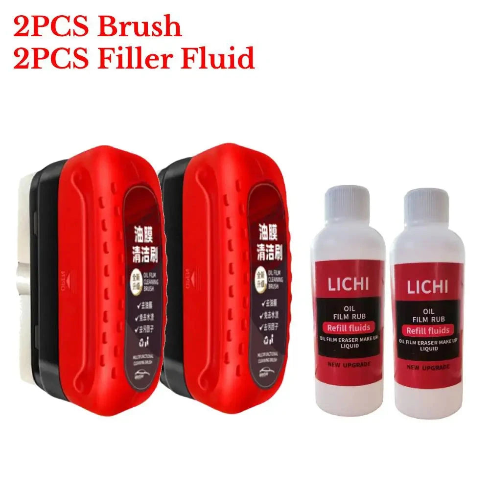 Car Glass Oil Film Remover Powerful Windshield Cleaner Car Glass Sponge Cleaning Brush Water Spots Stain Removal Auto Detailing Shopifynow