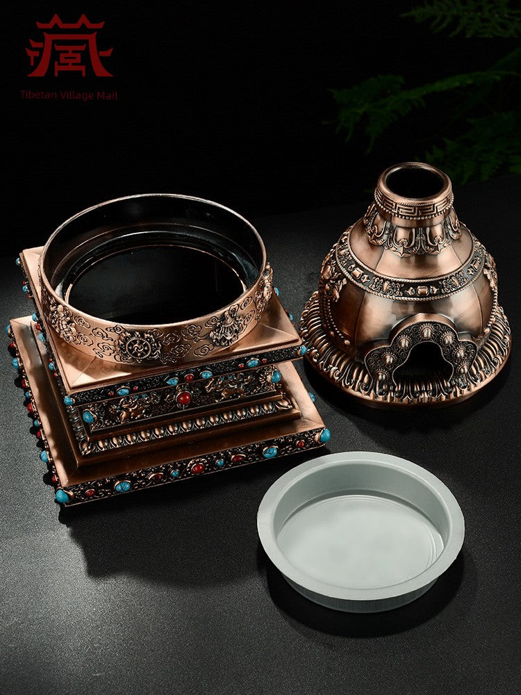 Eight Auspicious Symbols Incense Burner Food Feeding Stove Cone Incense Face Powder Medicine Aromatherapy Outdoor For Home Fire Stove Decoration Shopifynow