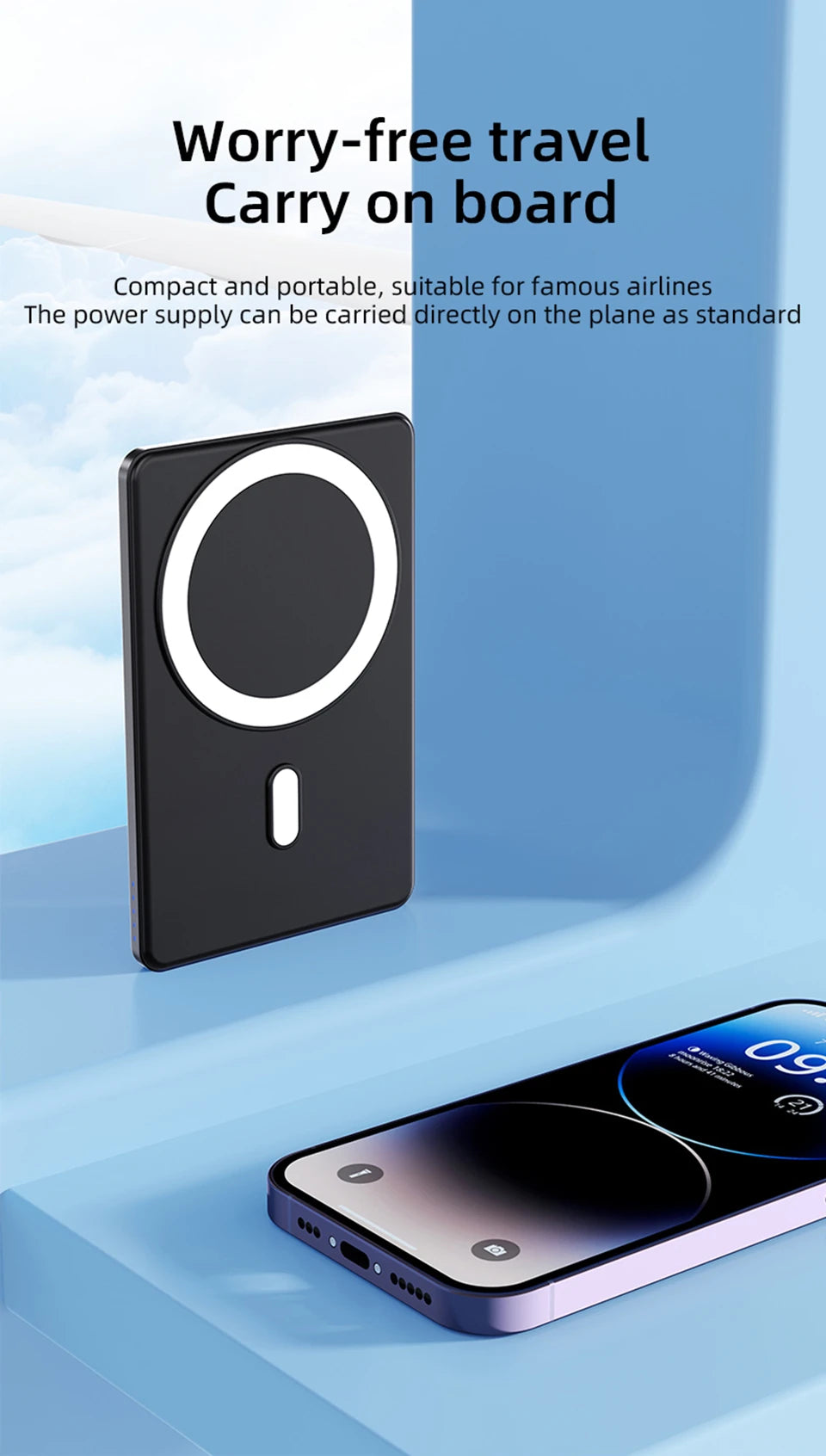 Magnetic Wireless Power Bank for Magsafe For iPhone 16 15 14 13 12 Pro Max 15W 5000mAh Portable Fast Charging External Battery Shopifynow