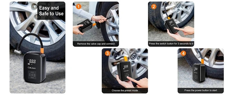 1pc Car Wireless Air Pump 150PSI Portable Electric Tire Inflation For Car Bicycle Motorcycle Air Compressor Inflator US Shipping Shopifynow