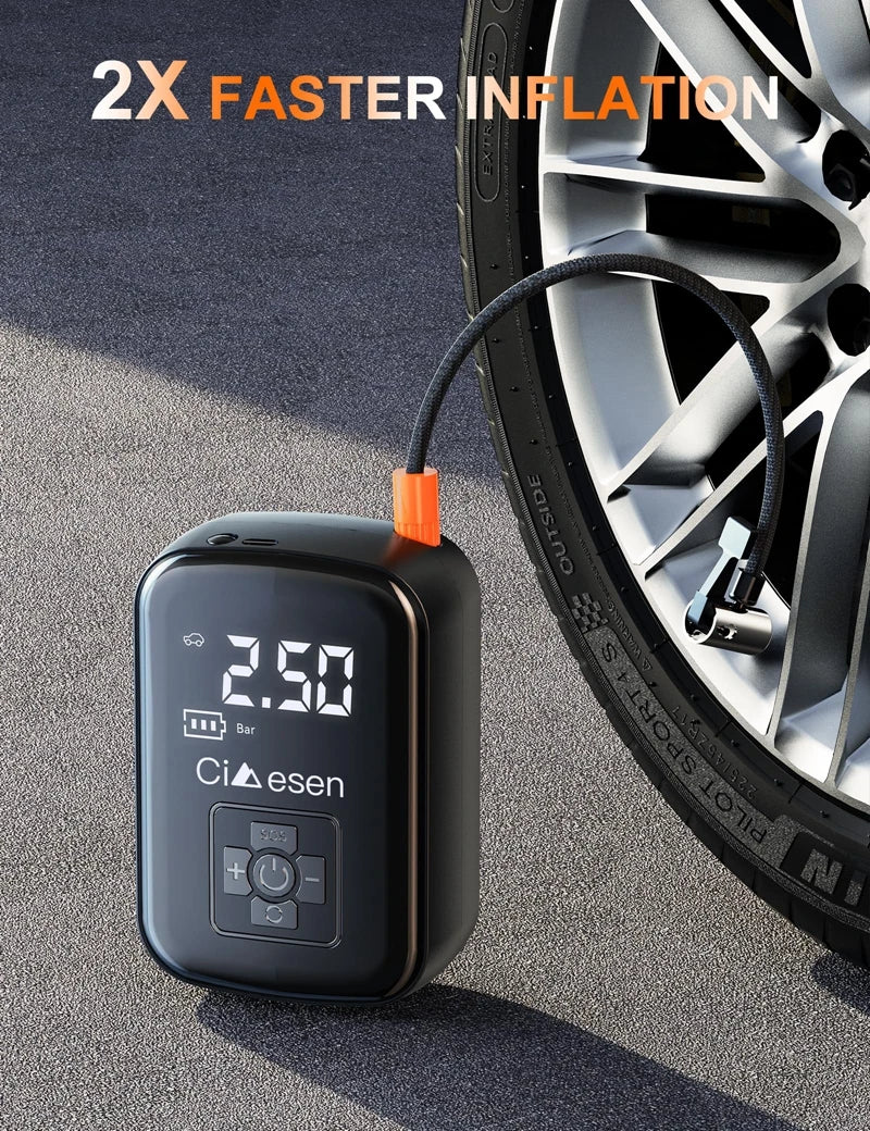 1pc Car Wireless Air Pump 150PSI Portable Electric Tire Inflation For Car Bicycle Motorcycle Air Compressor Inflator US Shipping Shopifynow