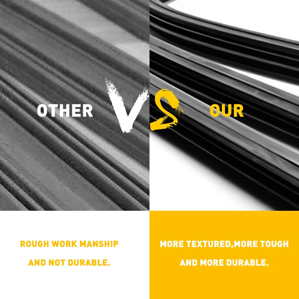 4Pcs 28" Car Bus Rubber Universal Frameless Windshield Wiper Blade Refill Black Silica Gel For Windshield Of Cars Buses Vans